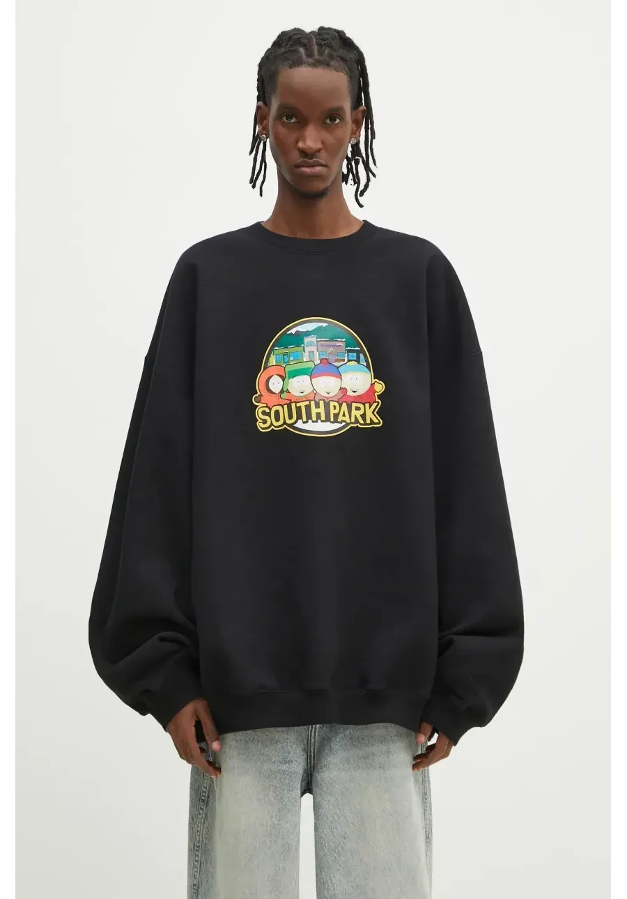obrazek 1 VETEMENTS bluza Southpark Oversized męska kolor czarny z nadrukiem UA66CW610B