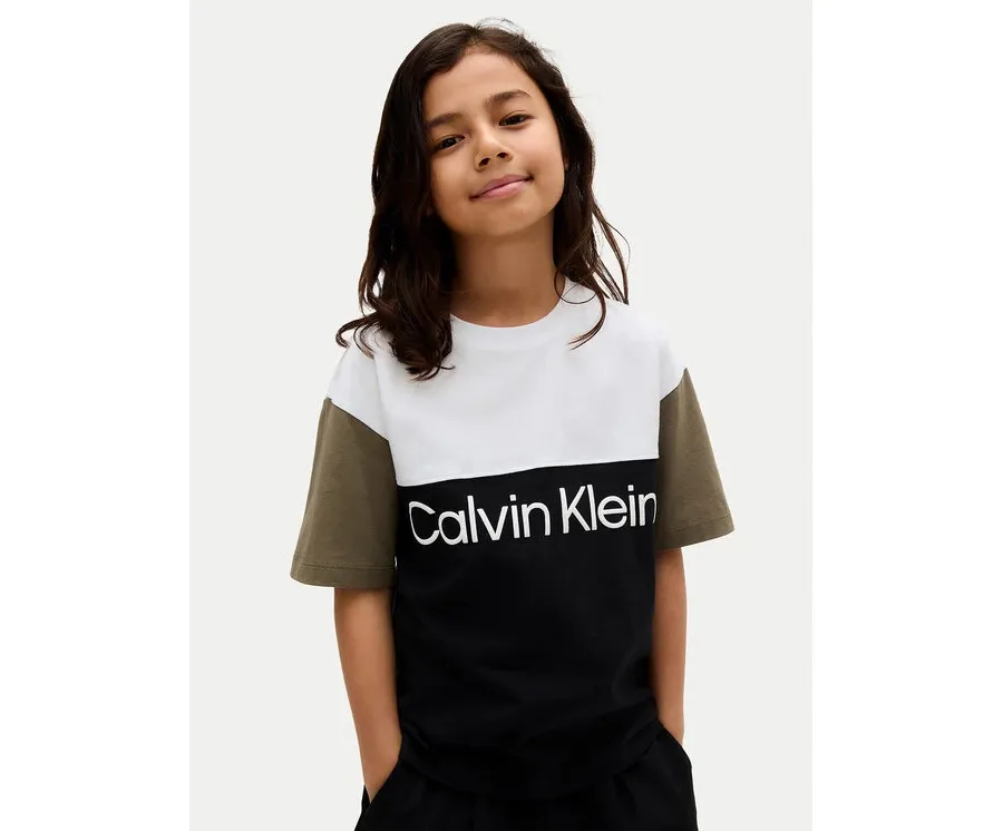 obrazek 1 Calvin Klein Jeans T-Shirt Blocking IB0IB02528 M Czarny Relaxed Fit