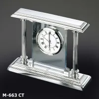 Zdjęcie Oryginalny hiszpański zegar w chromie - prezent na biurko lub do salonu