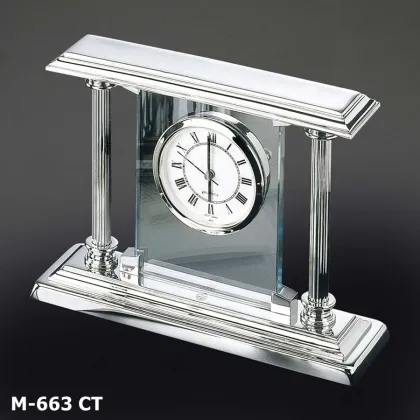 Picture Original Spanish clock in chrome - a gift for your desk or living room