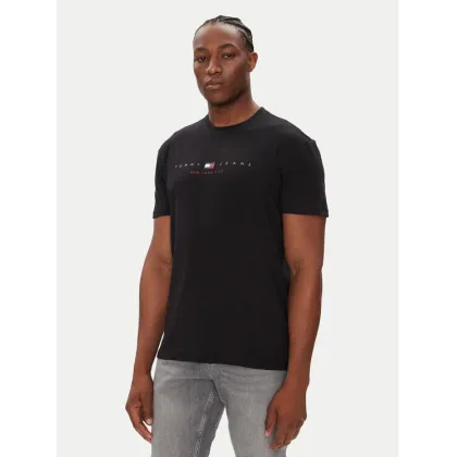 Zdjęcie Tommy Jeans T-Shirt Flag Linear DM0DM21911 Czarny Regular Fit