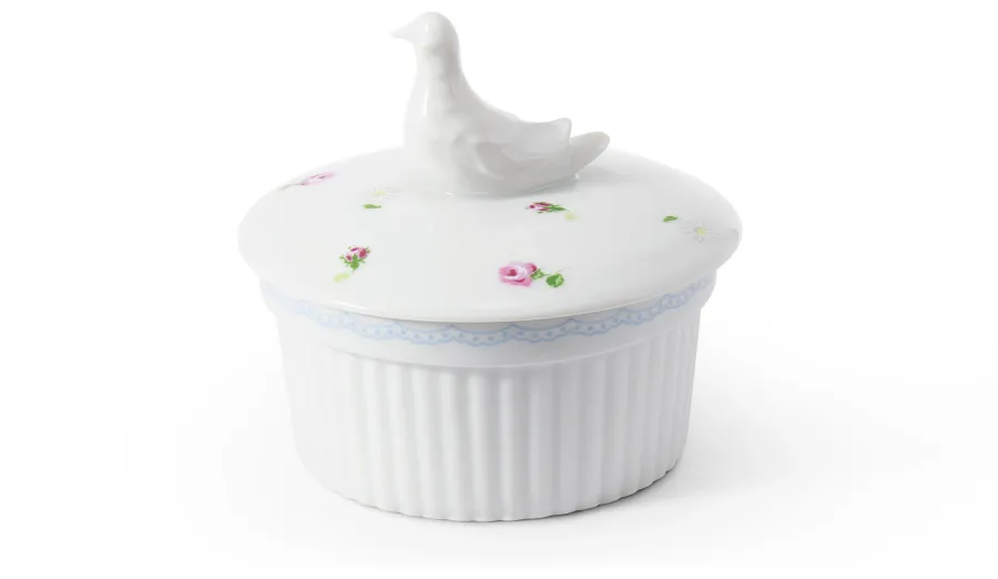 obrazek 1 Foremka do pieczenia z pokrywką z porcelany z kolekcji RoseLine – wariant 2 - Leander
