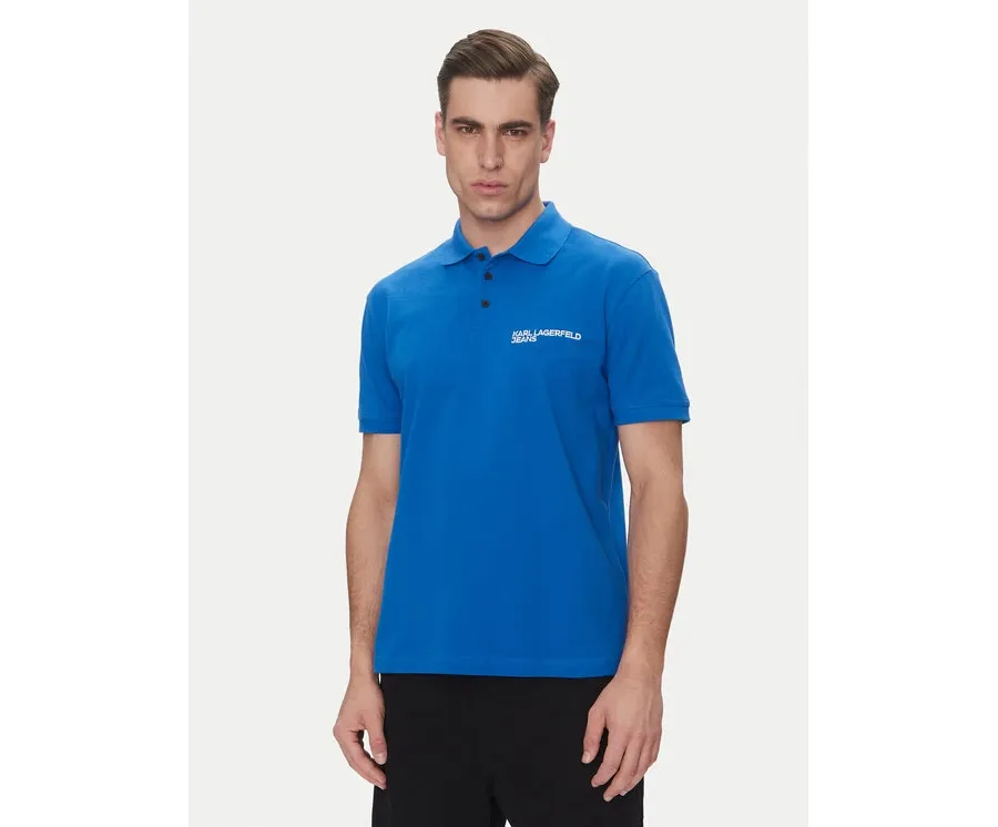 obrazek 1 KARL LAGERFELD Polo A2M17094 Niebieski Regular Fit