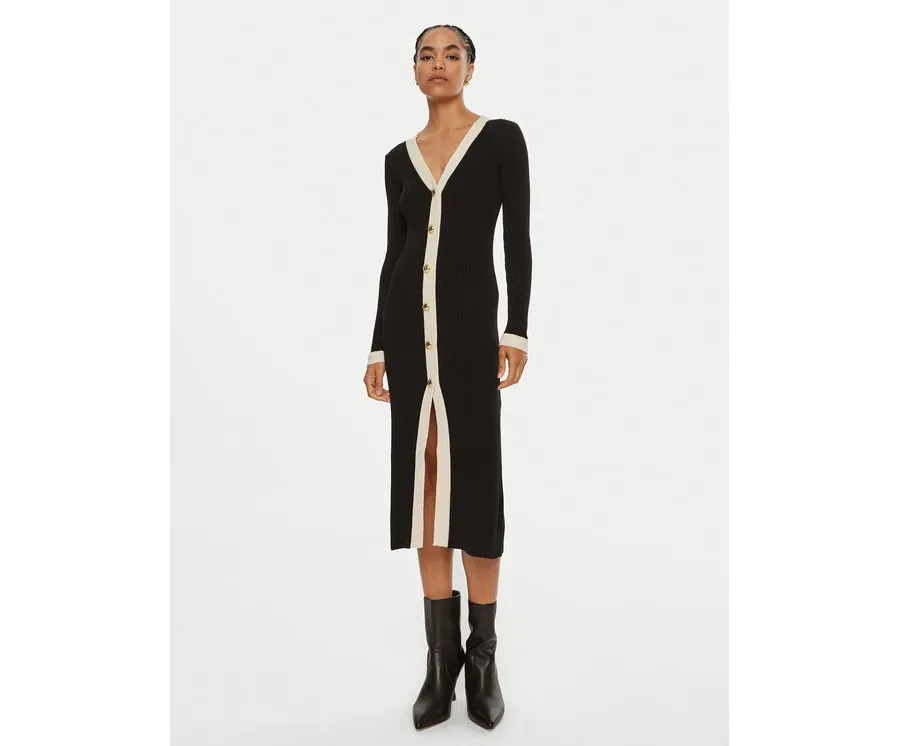 obrazek 1 Luisa Spagnoli Sukienka dzianinowa Microfilm 58384 Czarny Slim Fit