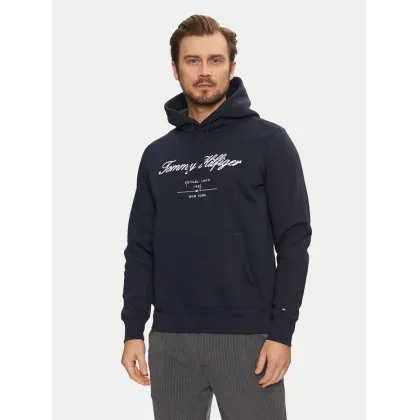 Zdjęcie Tommy Hilfiger Bluza Script Logo MW0MW33631 Granatowy Regular Fit