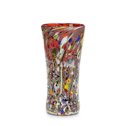 Zdjęcie Niezwykle kolorowy wazon ze szkła murano (25 cm)