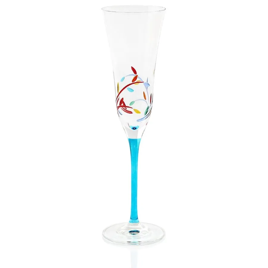 obrazek 1 Artystycznie malowany komplet 6 kieliszków do szampana (170 ml)