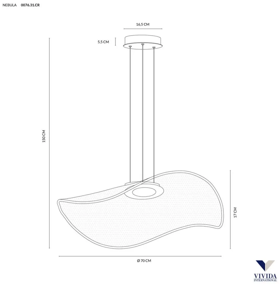 obrazek 5 Stylowa lampa sufitowa Nebula ⌀ 70 cm