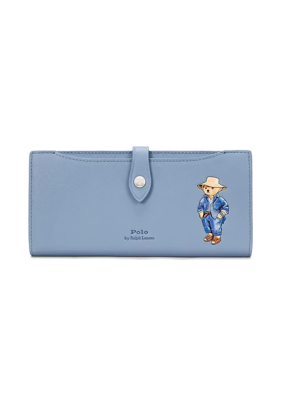 obrazek 1 Polo Ralph Lauren portfel skórzany damski kolor niebieski 427960632