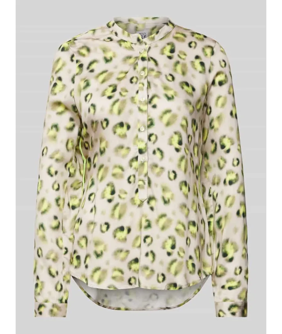 obrazek 1 Bluzka o kroju slim fit z krótką listwą guzikową