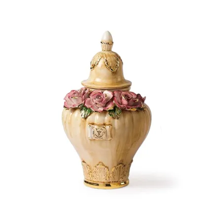 Picture A wonderful decorative vase with an opening lid