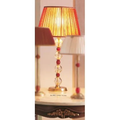 Zdjęcie Lampa z bursztynowymi i przezroczystymi kulami ze stożkowym kloszem – Il Paralume Marina