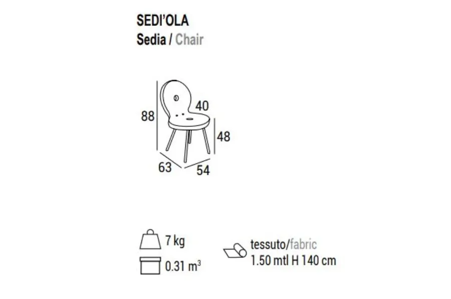 obrazek 6 Oryginalne krzesło Sediola do jadalni
