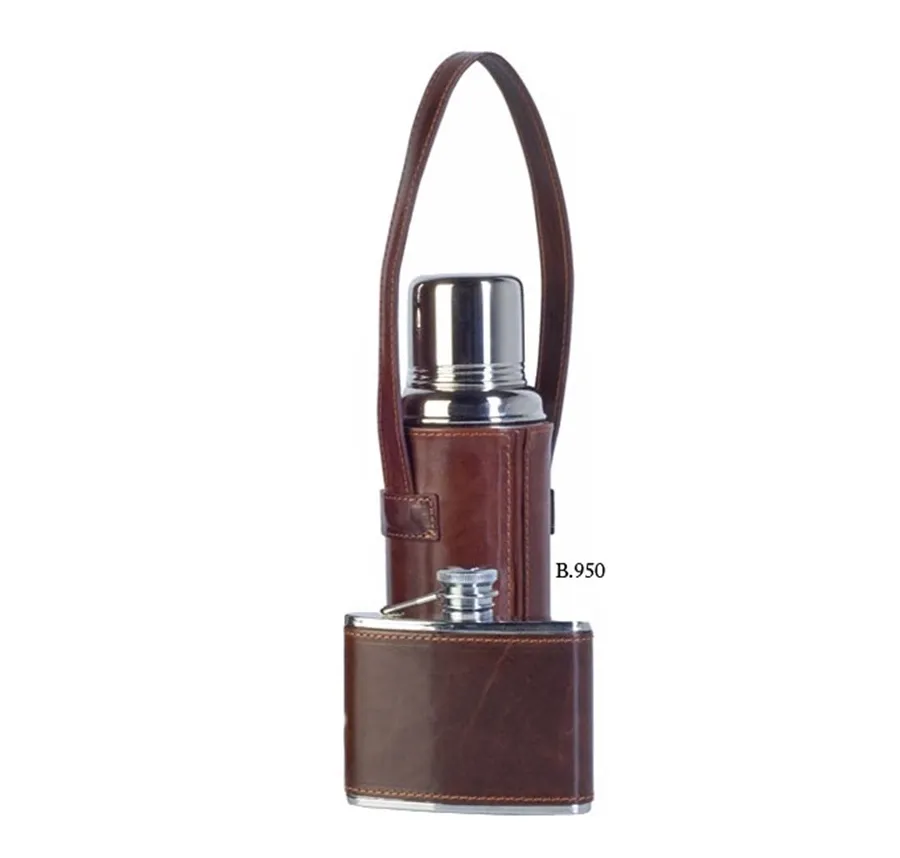 picture 1 Thermos in a leather case - Absolute Breton