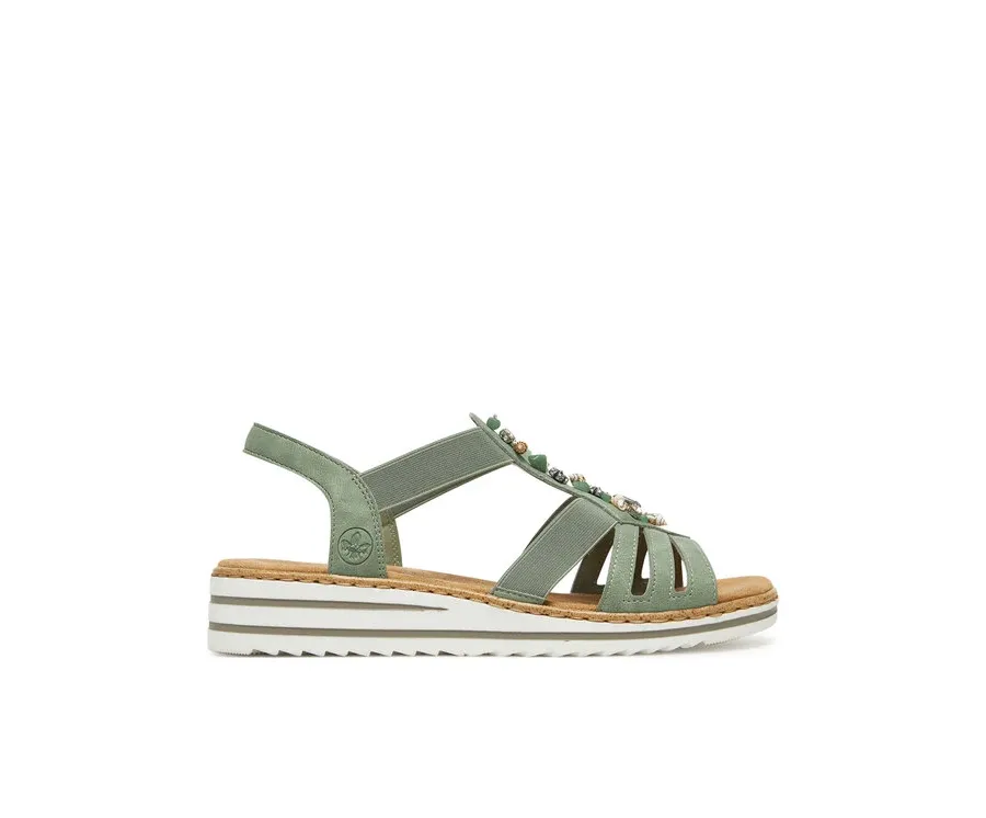 obrazek 1 Rieker Sandały V0649-52 Zielony