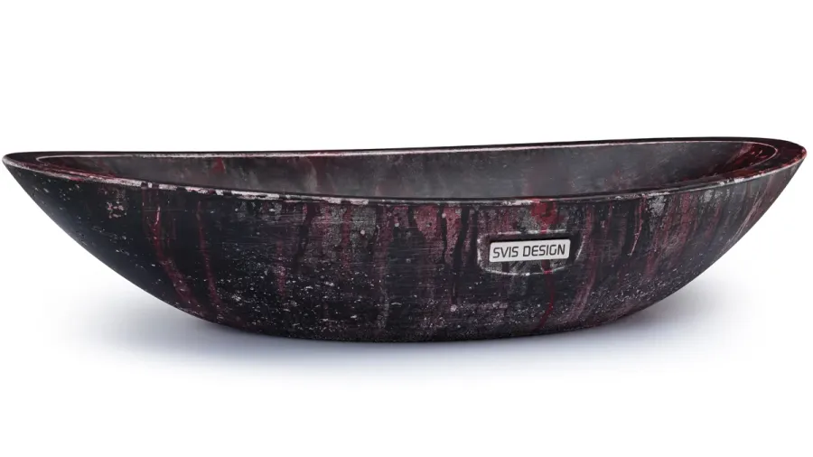 obrazek 1 Wyjątkowa umywalka 60 cm ORION BASIC - BLACKSMITH, czarny i czerwony, lakier matowy