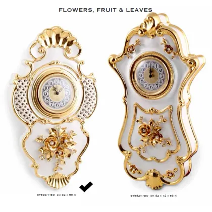 Picture Beautiful ceramic wall clock in baroque style - Bruno Costenaro