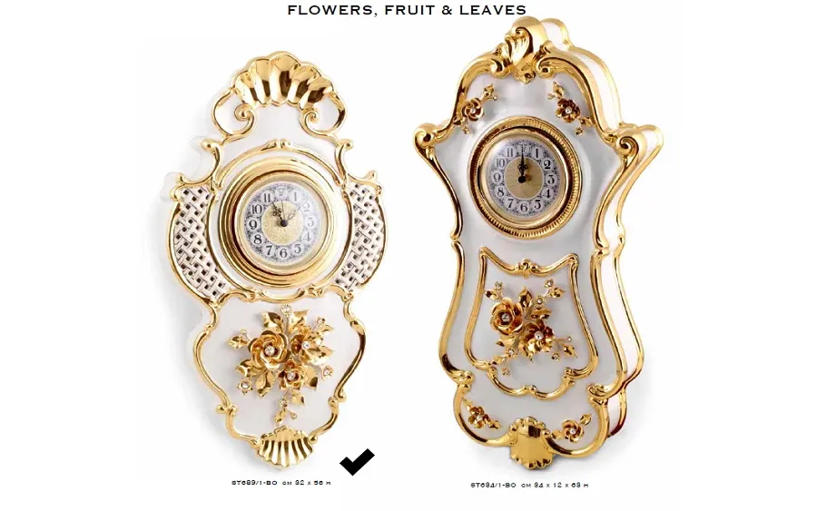 picture 1 A beautiful ceramic wall clock in the baroque style - Bruno Costenaro