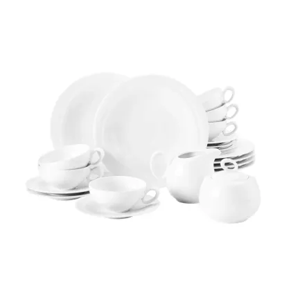 Zdjęcie Stylowy porcelanowy 20-elementowy serwis do herbaty - Seltmann Weiden