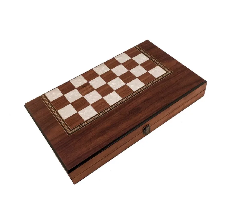 obrazek 1 Elegancki drewniany komplet do gry w tryktraka i warcaby - Helena Woodart