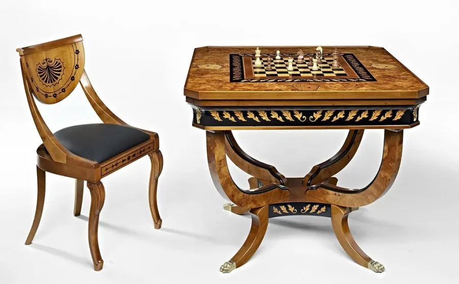 picture 1 Exclusive table for the living room Biedermaier – board games 