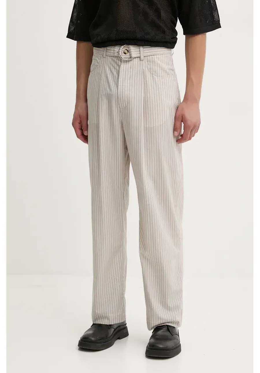 obrazek 1 Nanushka spodnie FERRE męskie kolor beżowy w fasonie chinos NM24PFPA01775