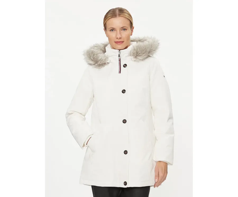 obrazek 1 Tommy Hilfiger Parka WW0WW39864 Écru Regular Fit