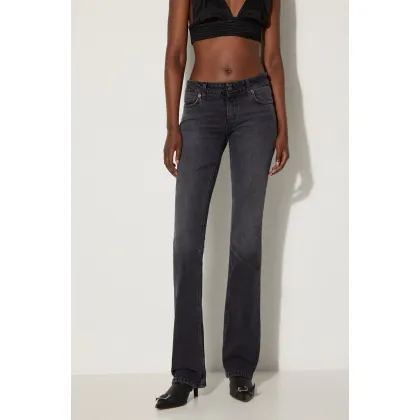 Zdjęcie Fiorucci jeansy Faded Black Low Rise Bootcut Jeans damskie high waist W01FPDJE083DN02DN05