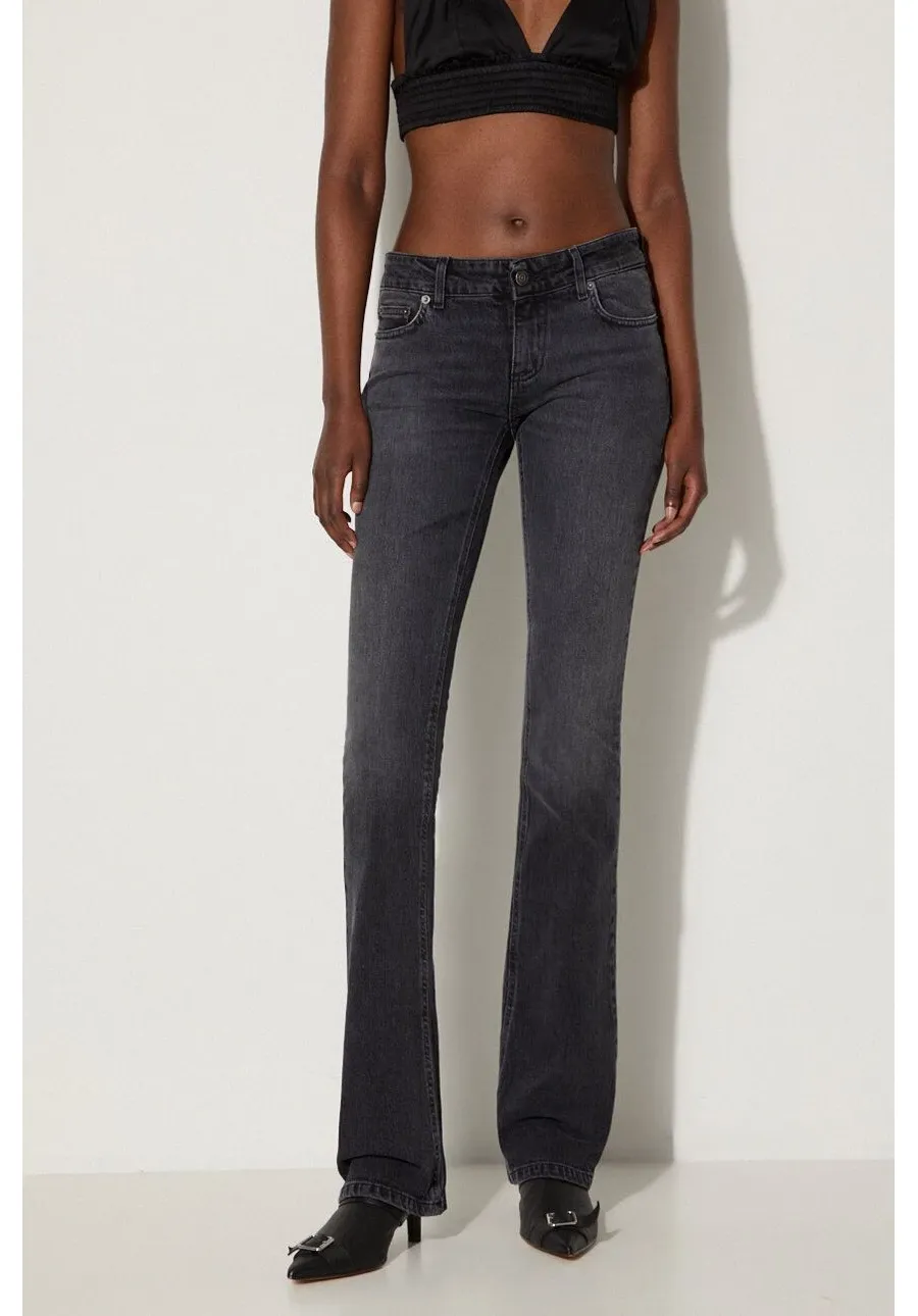 obrazek 1 Fiorucci jeansy Faded Black Low Rise Bootcut Jeans damskie high waist W01FPDJE083DN02DN05