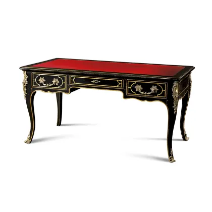 Zdjęcie Dekoracyjne biurko z drewna bukowego