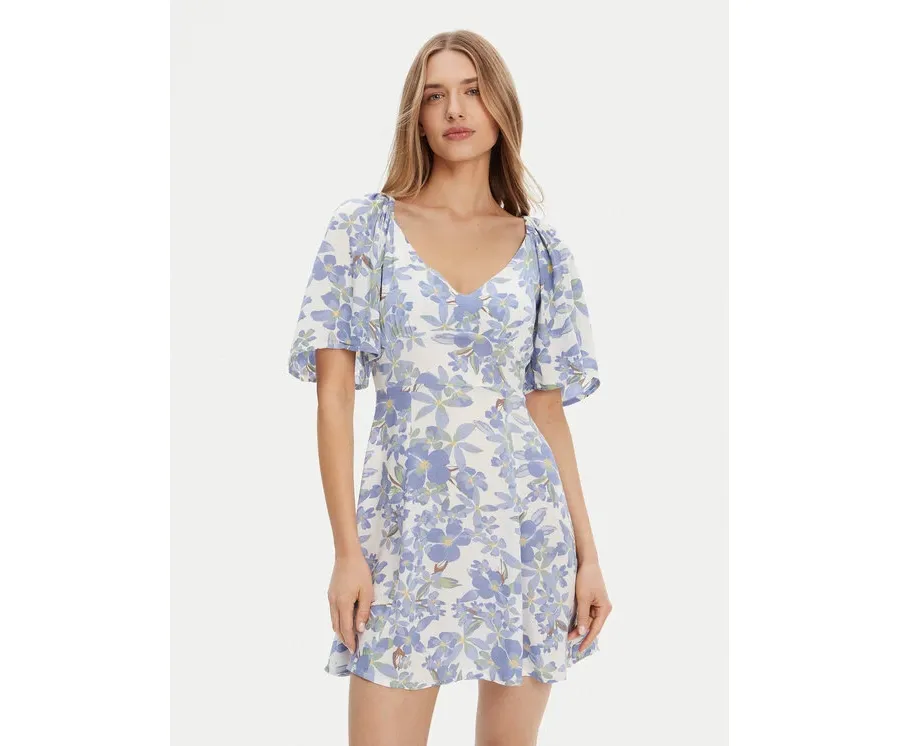 obrazek 1 Roxy Sukienka letnia Mercado Mini Crepe ERJWD03868 Biały Regular Fit