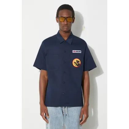 Zdjęcie ICECREAM koszula Waitress Camp Collar Shirt męska kolor granatowy regular z kołnierzykiem klasycznym IC24117