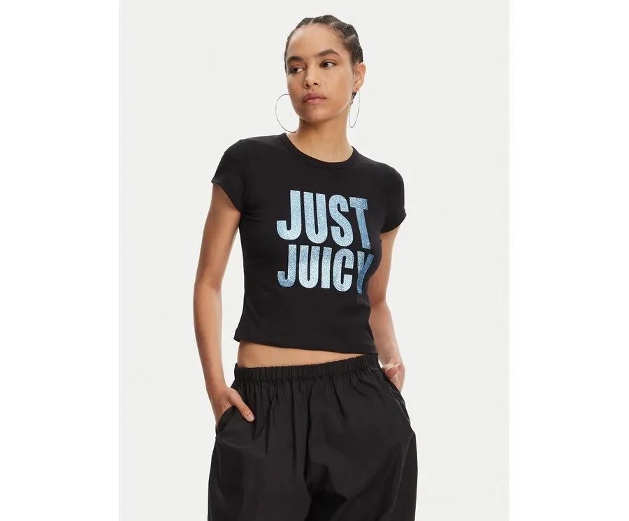 obrazek 1 Juicy Couture T-Shirt Just Juicy JCGCT125040 Czarny Slim Fit