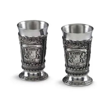 Zdjęcie Zestaw 2 kieliszków do wódki ze zdobieniami bawarskimi
