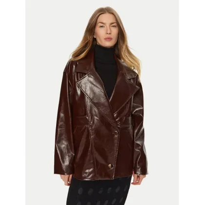 Zdjęcie ACCESS FASHION Kurtka z imitacji skóry 44-1060-806 Brązowy Relaxed Fit