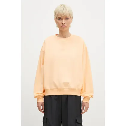 Zdjęcie New Balance bluza bawełniana damska kolor pomarańczowy gładka WT41500PAE