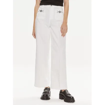 Zdjęcie Liu Jo Spodnie materiałowe MA4276 T7144 Biały Relaxed Fit