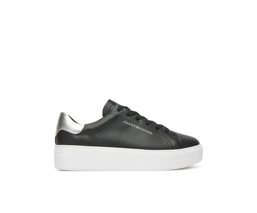 obrazek 1 Tommy Hilfiger Sneakersy Essential Platform Court Sneaker FW0FW08756 Czarny