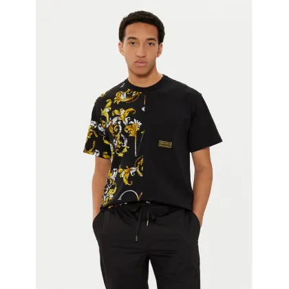 Zdjęcie Versace Jeans Couture T-Shirt 78GAH609 Czarny Regular Fit