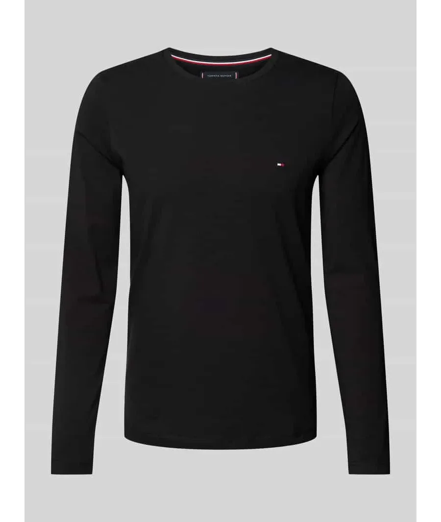obrazek 1 Bluzka o kroju regular fit z wiskozy z długim rękawem i wyhaftowanym logo