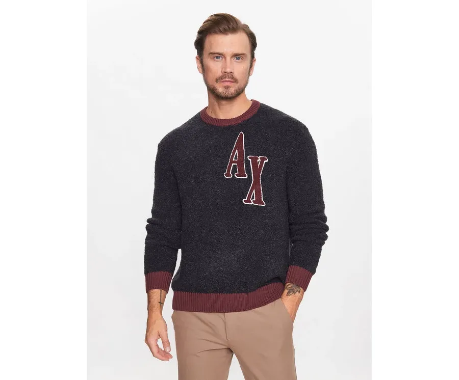 obrazek 1 Armani Exchange Sweter 6RZM2B ZM3GZ 1510 Granatowy Regular Fit