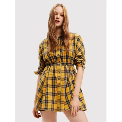 Zdjęcie Desigual Sukienka koszulowa Verona 22WWVW69 Żółty Regular Fit
