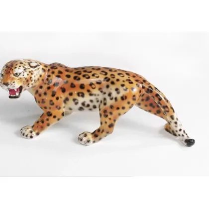 Picture Elegant figurine of a crouching leopard - Il Gattopardo