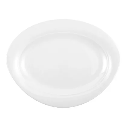 Zdjęcie Porcelanowy owalny biały półmisek 35x27 cm w stylu nowoczesnym - Seltmann Weiden