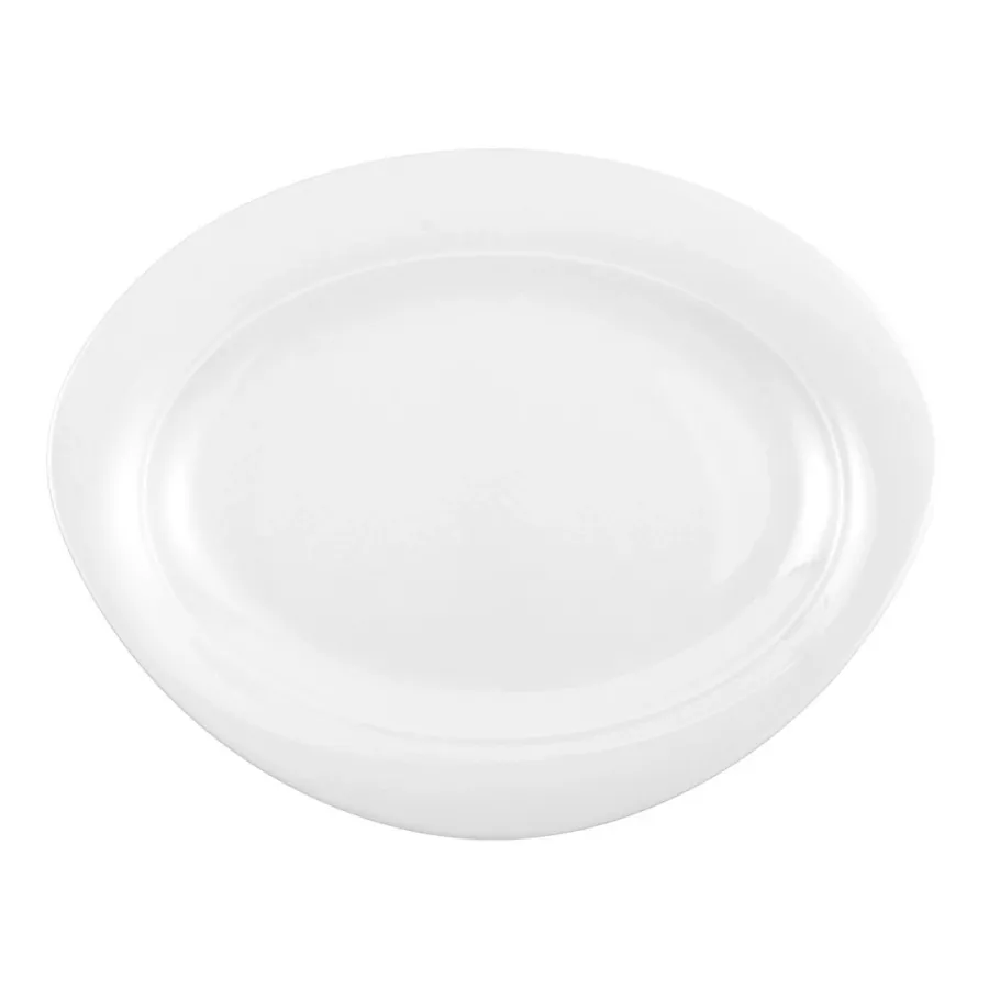 obrazek 1 Porcelanowy owalny biały półmisek 35x27 cm w stylu nowoczesnym - Seltmann Weiden