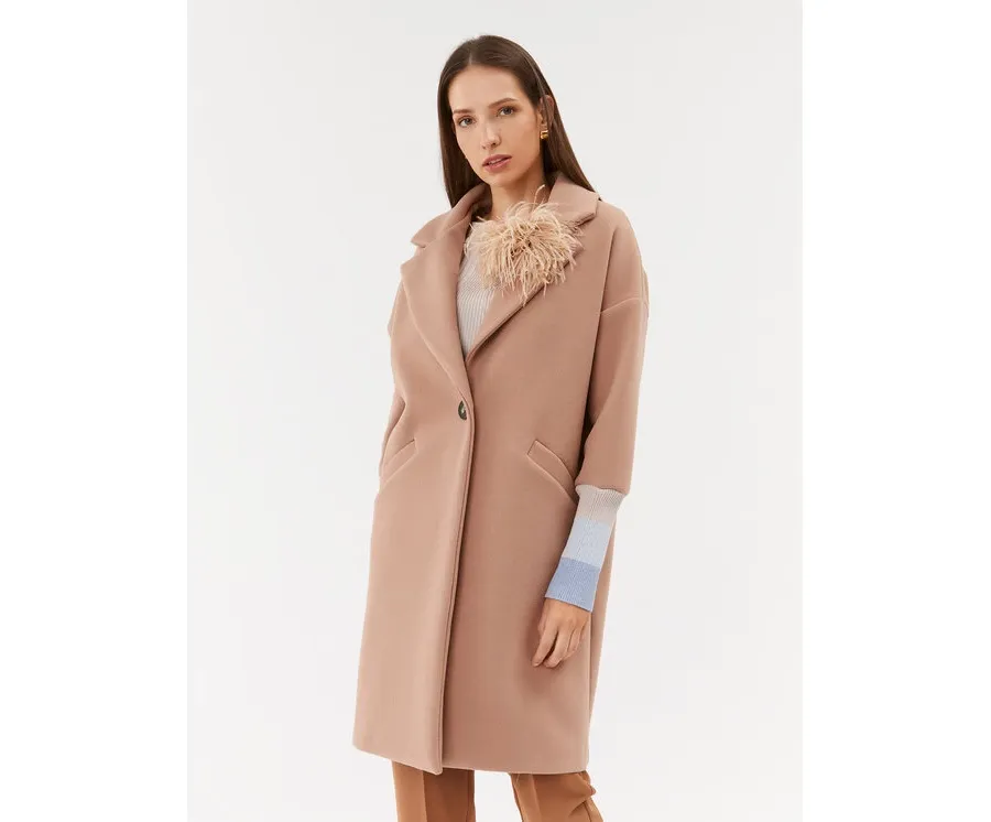obrazek 1 Maryley Płaszcz przejściowy 23IB148/M11 Brązowy Regular Fit