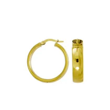 Zdjęcie Cudowne szerokie złote kolczyki 20 mm