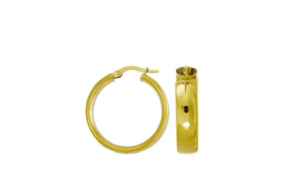 obrazek 1 Cudowne szerokie złote kolczyki 20 mm