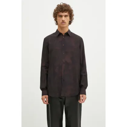 Zdjęcie Paul Smith koszula męska kolor brązowy regular z kołnierzykiem klasycznym M1R-901U-N02490