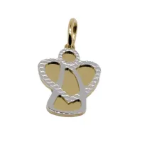 Picture Beautiful angel pendant with a shiny dotted plate, dimensions 17x14mm.